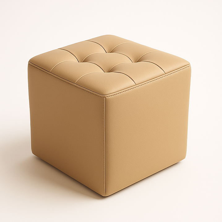 Диван офісний - пуф HAPPY S 2238 кава з молоком (шкірозамінник) MINIMALIST, 280*280*300 мм